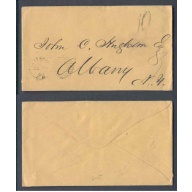 Canada-cover #9764- Stampless to USA-Peterborough Cnty-Peterboro,CW-rate "10" s