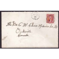 Canada-cover #10290 - 3c KGVI mufti - St Antoine De Kent, NB  - Fe 2 1938 -