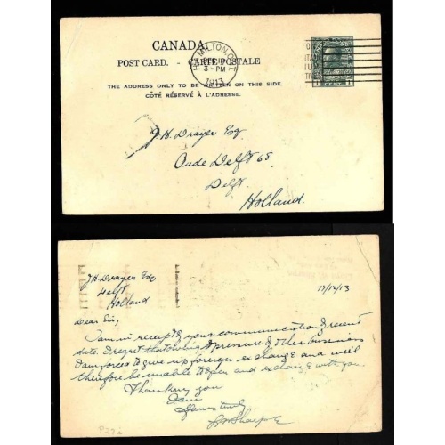 Canada-cover #14322-1c stationery [P27a]-Holland-Wentworth Cnty-Hamilton