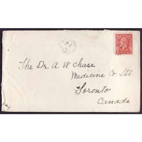 Canada-Scan #10301 - 3c KGV medallion - Upper Tilley Road, NB - De 27 1934 -