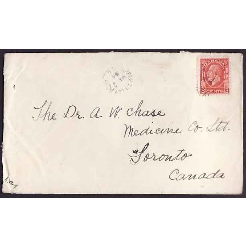 Canada-Scan #10301 - 3c KGV medallion - Upper Tilley Road, NB - De 27 1934 -