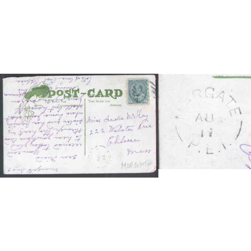 Canada-cover #5640 - 1c Edward -Margate,PEI-Au 9 1911