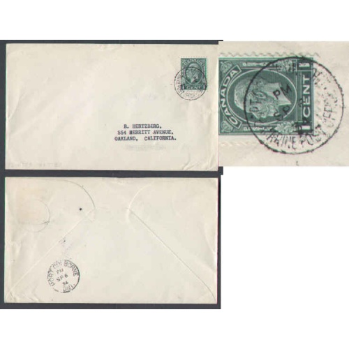 Canada-cover #5755-1c printed matter-Welland Cnty-Port Colbourne Marine PO-SO