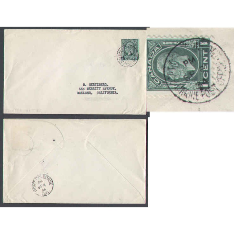 Canada-cover #5755-1c printed matter-Welland Cnty-Port Colbourne Marine PO-SO