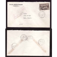 Canada-cover #14173–14c regd-York Cnty-Toronto,Carleton Street-Oc 31 1949–