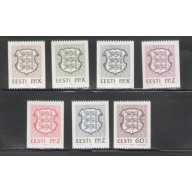 Estonia Sc 224-230 1992 Coat of Arms coil  stamp set mint NH