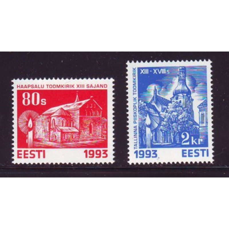 Estonia Sc  261-2 1993 Christmas stamp set  mint NH