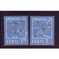 Estonia Sc  264-5 1994 Lillehammer Olympics stamp set  mint NH