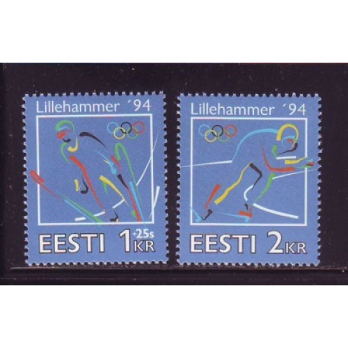 Estonia Sc  264-5 1994 Lillehammer Olympics stamp set  mint NH