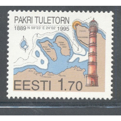 Estonia Sc  292 1995  Pakri Lighthouse stamp mint NH