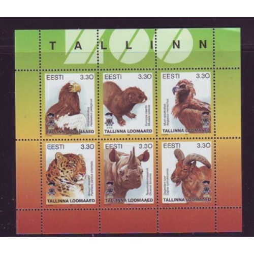 Estonia Sc  319 1997 Tallinn Zoo stamp sheet mint NH