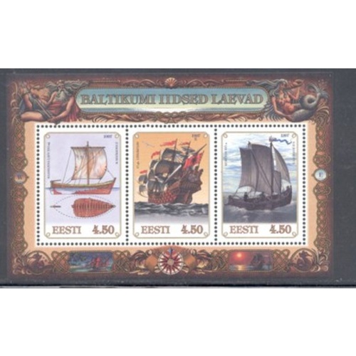 Estonia 1997 Old Baltic Ships stamp sheet mint NH