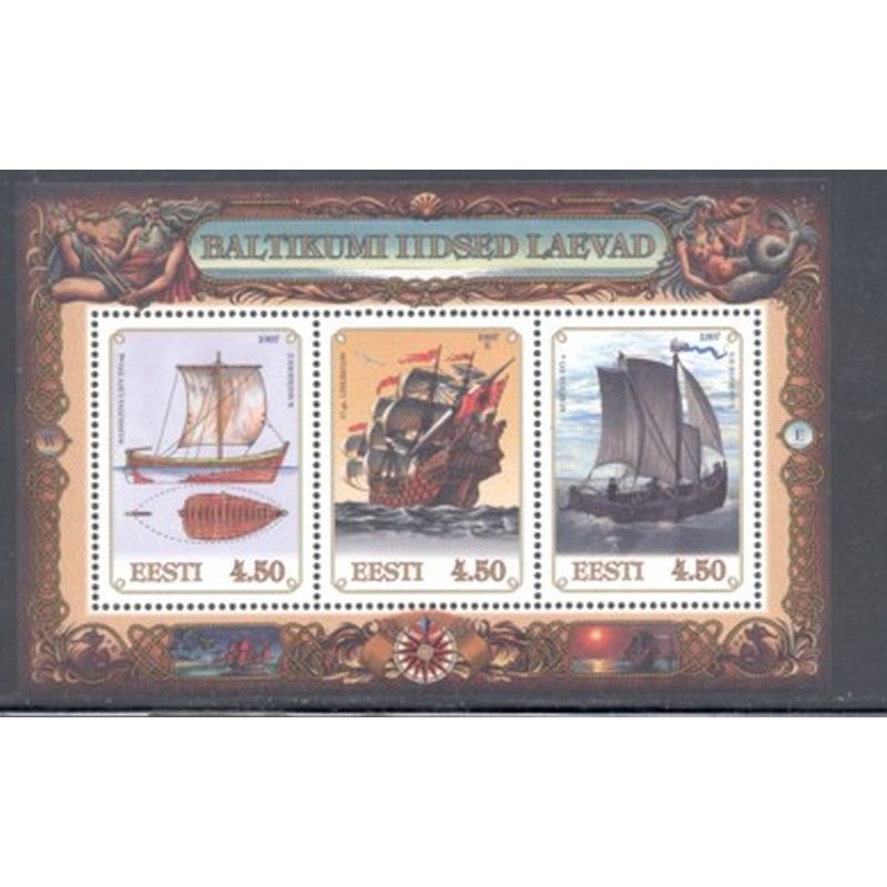 Estonia 1997 Old Baltic Ships stamp sheet mint NH