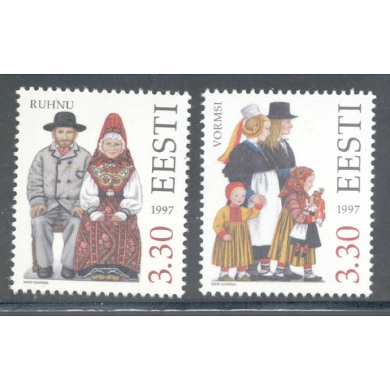 Estonia Sc  325-26 1997 Folk Costumes stamp set mint NH