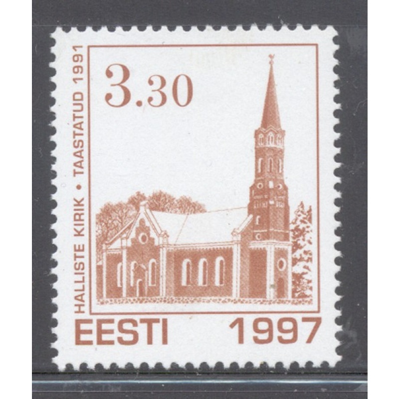 Estonia Sc  331 1997  Christmas Church stamp  mint NH