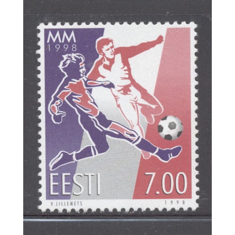 Estonia Sc  341 1998  World Cup Soccer stamp mint NH