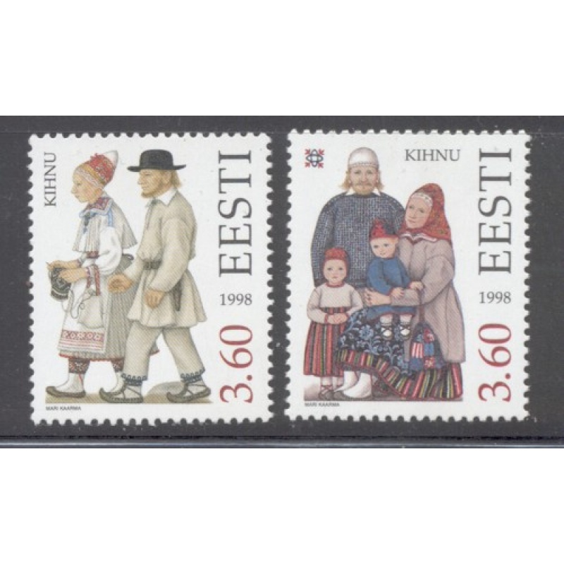 Estonia Sc  347-48 1998 Folk Costumes stamp set mint NH