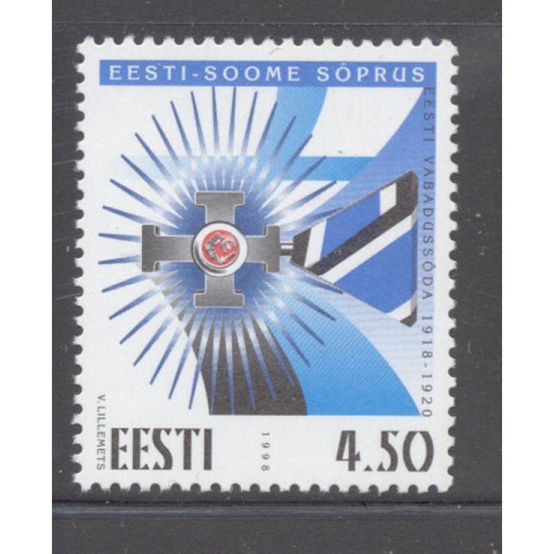Estonia Sc  352 1998 Finnish Military Aid stamp mint NH