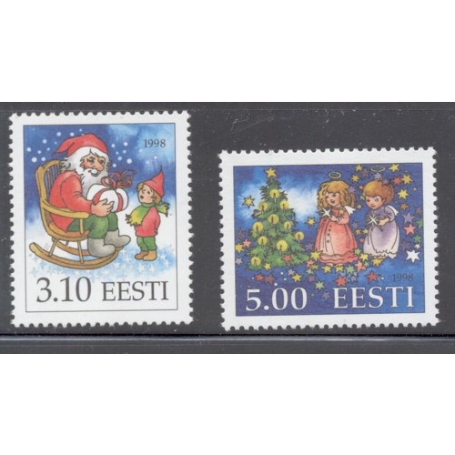 Estonia Sc  353-54 1998 Christmas stamp set mint NH