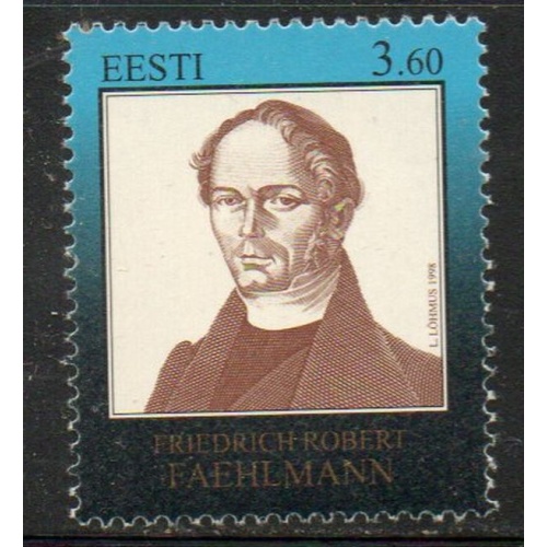 Estonia Sc  355 1998 Faehlmann stamp mint NH