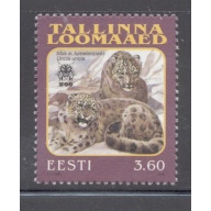 Estonia Sc  357 1999 Tallinn Zoo Leopard stamp mint NH