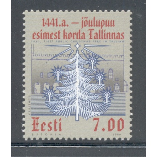 Estonia Sc  384 1999 Christmas Tree stamp mint NH