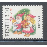 Estonia Sc  384A 1999 Christmas Lottery stamp mint NH