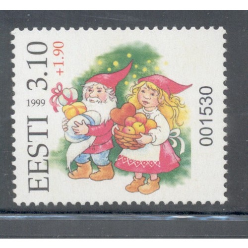 Estonia Sc  384A 1999 Christmas Lottery stamp mint NH
