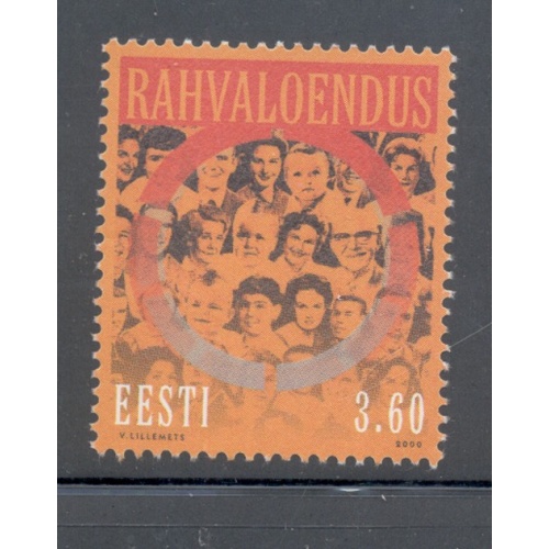 Estonia Sc  386 2000 Census stamp mint