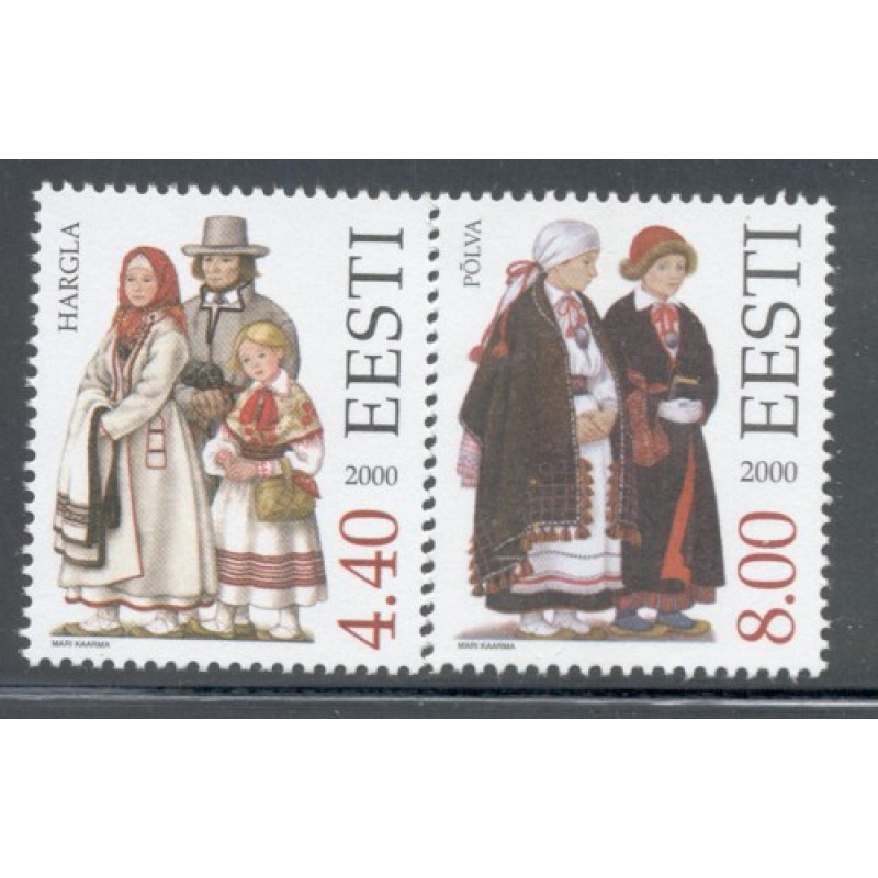 Estonia Sc  400-01 2000 Folk Costumes stamp set mint NH