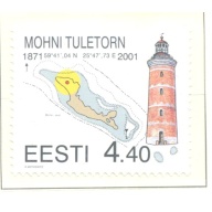 Estonia Sc 408 2001 Mohni Lighthouse stamp mint NH
