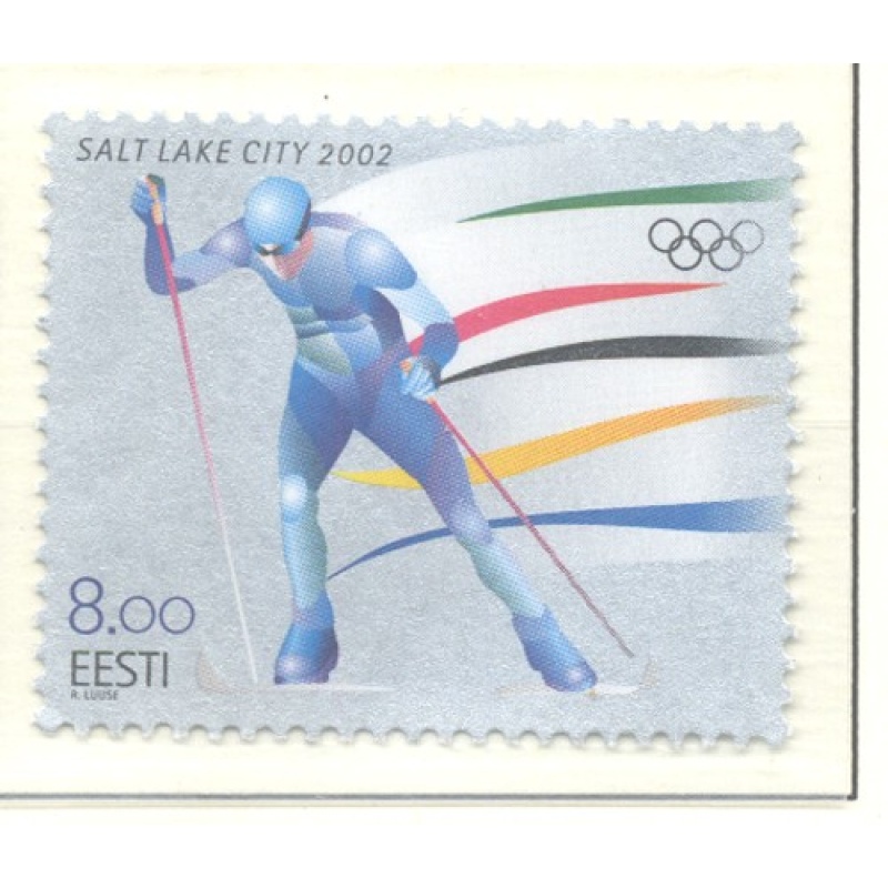 Estonia Sc 432 2002 Salt Lake Olympics stamp  mint NH