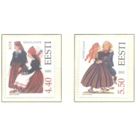 Estonia Sc 448-49 2002 Folk Costumes stamp set mint NH