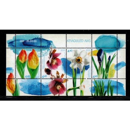 Estonia Sc 455 2003 Spring Flowers stamp sheet mint NH