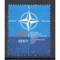 Estonia Sc 491 2004 NATO Admission stamp  mint NH