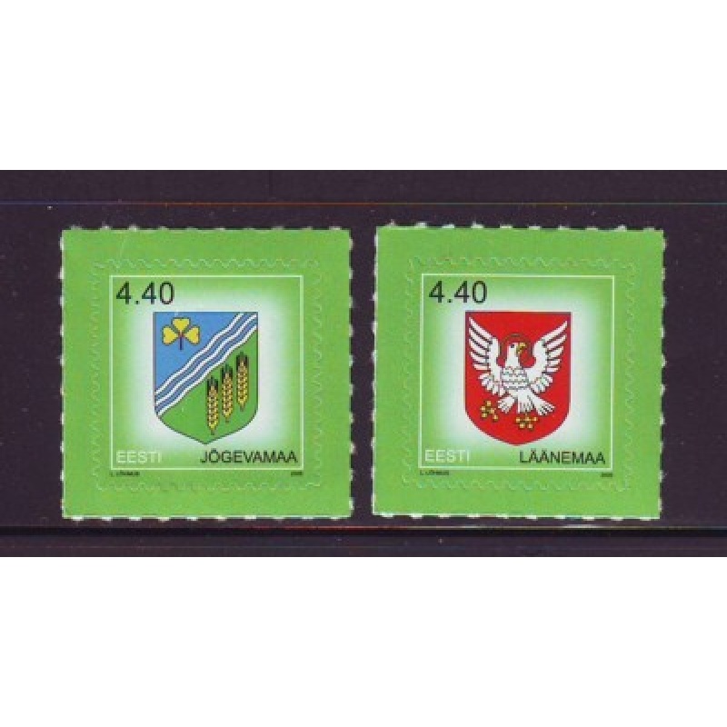 Estonia Sc 518-519 2005 Coats of Arms stamp set mint NH