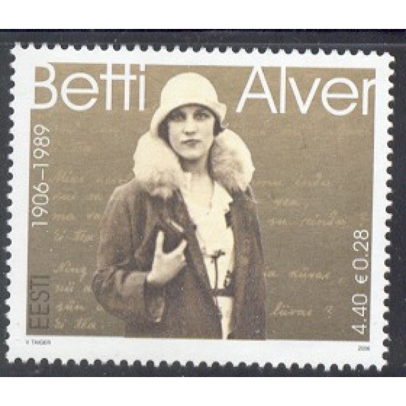 Estonia Sc  554 2006 Betti Alver stamp mint NH