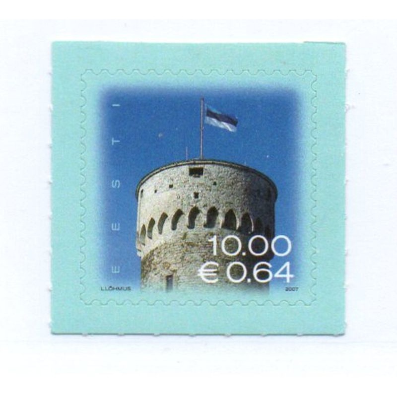 Estonia Sc 574 2007 Flag Pikk Hermann Tower stamp Euro  mint NH