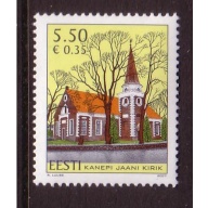 Estonia Sc 579 2007 St John&#039;s Church Kanepi stamp  mint NH