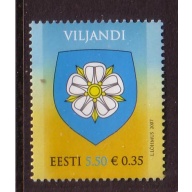 Estonia Sc 580 2007 Viljandi Arms stamp mint  NH