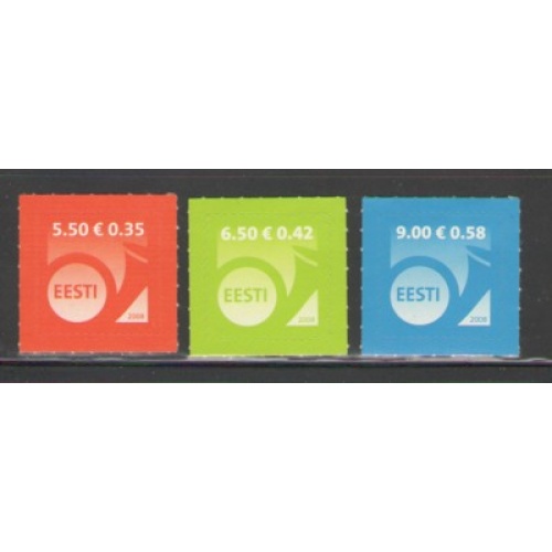Estonia Sc 583-585 2008 Posthorn stamp set mint NH