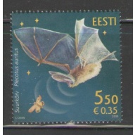 Estonia Sc 589 2008 brown long eared bat stamp  mint NH