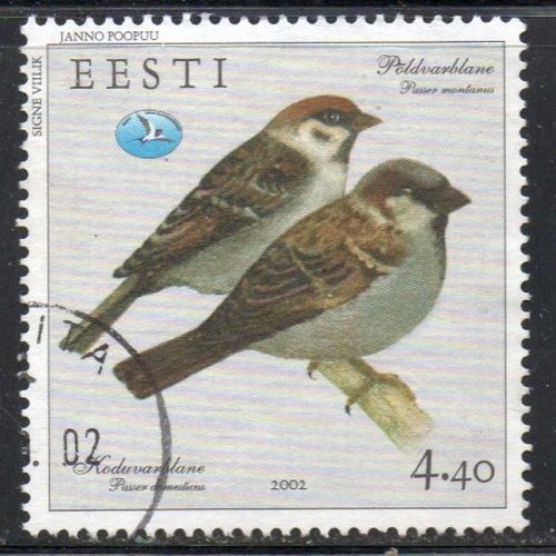 Estonia Sc 435 2002 Birds stamp  used