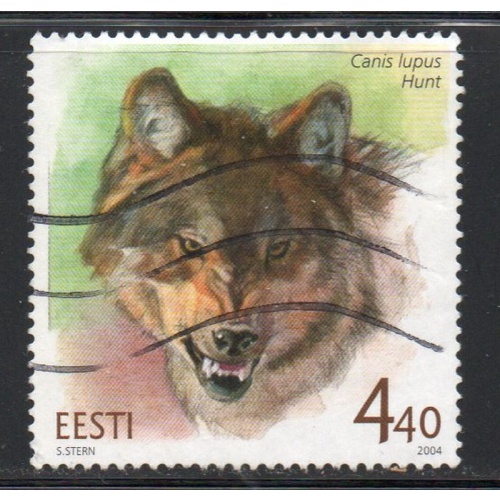 Estonia Sc 482 2004 Wolf stamp  used