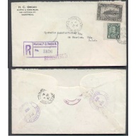 Canada-cover #4387-1c+12c reg'd-Montreal,Canada-De 4 1931-to USA -