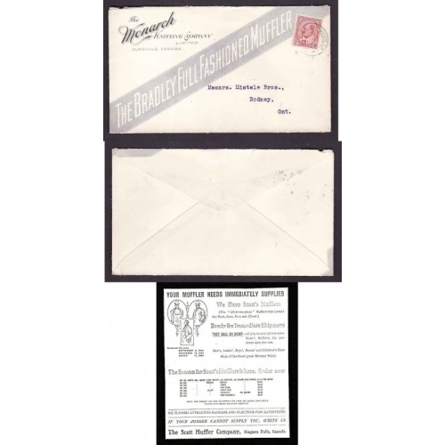 Canada-cover #14093-2c Dunnville advertising-Bridgeburg & Goderich RPO-Oc 21