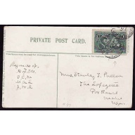 Canada-cover #12127-1c Tercentenary-p/c to USA- Isld Pond & Montreal RPO / 3