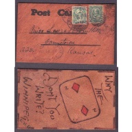 Canada-cover #10095-1c Edward-leather p/c- Winnipeg,Man-[date obscured by