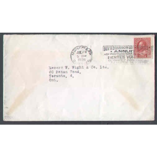 Canada- #8773 - 3c Admiral - Montreal , Quebec - Jul 11 1930 -