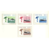 Faroe Islands Sc 24-27 1977 Fishing Boats stamp set mint NH